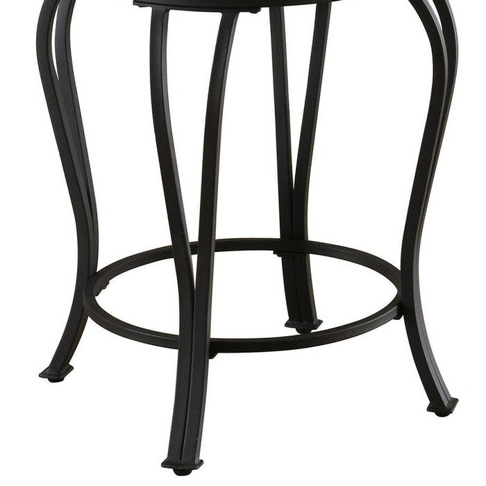 Chic Traditional Swivel Counter Height Stool, Black