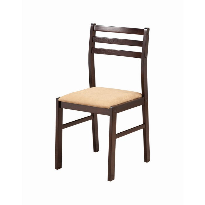 Transitional Style 3 Piece Wooden Dining Table and Chair Set, Brown