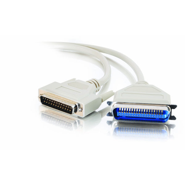 C2G 02798 DB25 Male to Centronics 36 Male Parallel Printer Cable, Beige (6 Feet, 1.82 Meters)