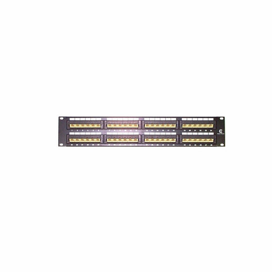 StarTech.com PANEL4548 48 Port 2U Rack Mount Cat5e 110 Patch Panel 45 Degree