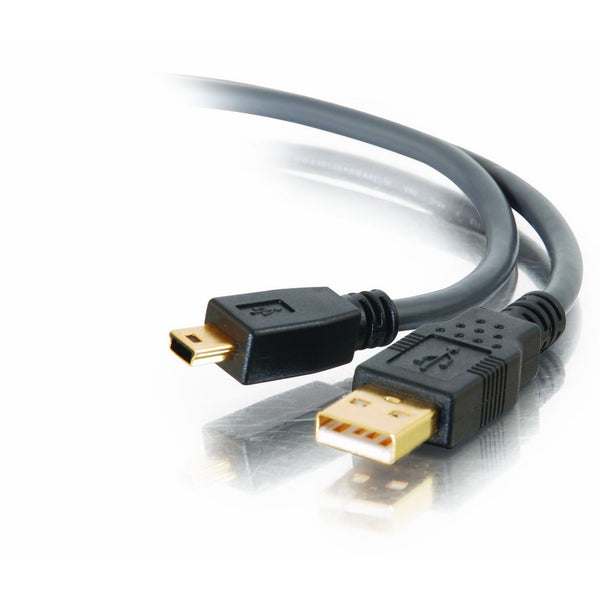 C2G 29651 USB Cable - Ultima USB 2.0 A to USB Mini-B Male Cable, Black (6.6 Feet, 2 Meters)