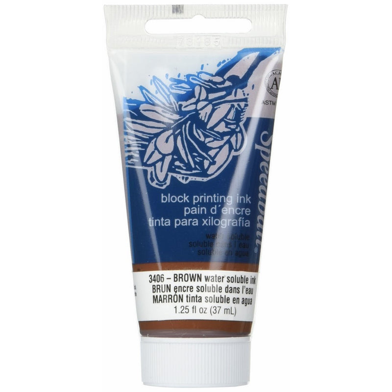 Speedball Spd-3406 Water Soluble Block Printing Ink, 1.3 oz, Brown
