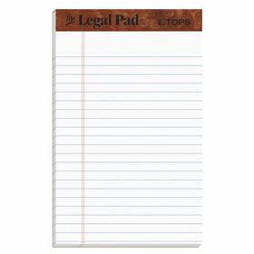 TOPS The Legal Pad Writing Pads, 5" x 8", Jr. Legal Rule, 50 Sheets, 12 Pack (7500)
