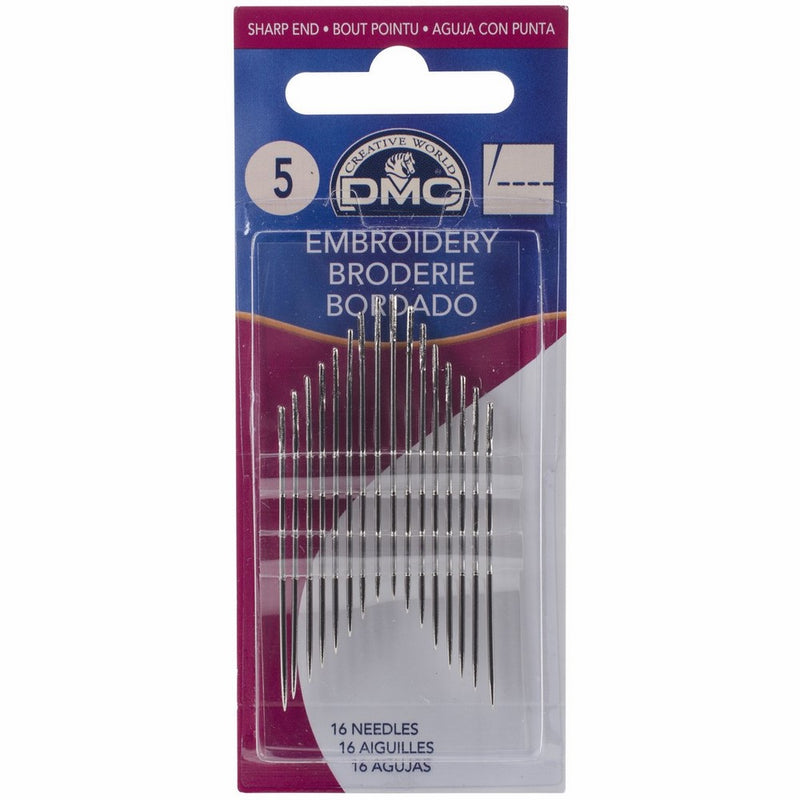 DMC Embroidery Hand Needles, Size 5 16/Pkg