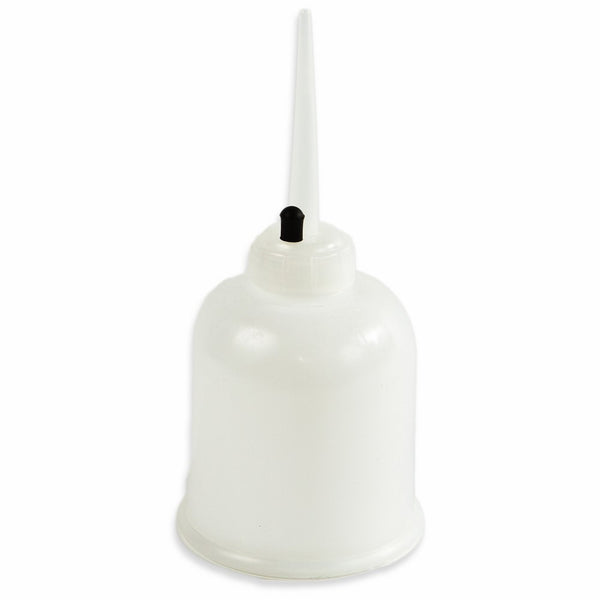 WirthCo 90310 Funnel King Translucent Low-Density Polyethylene Push Bottom Dispenser and Oiler - 10 oz. Capacity
