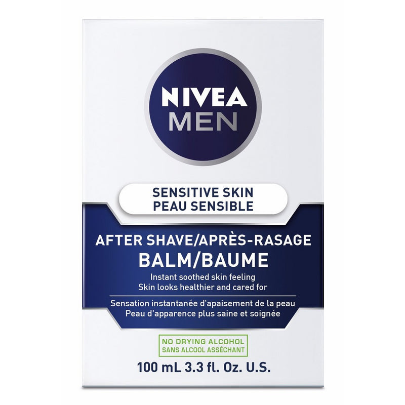 NIVEA FOR MEN Sensitive Post Shave Balm 3.30 oz (Pack of 4)