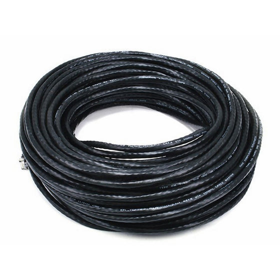 Monoprice 100FT 24AWG Cat5e 350MHz UTP Ethernet Bare Copper Network Cable - Black