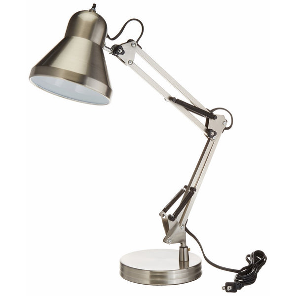 Boston Harbor WK-618E-3L Swing Arm Lamp Holder for Desk Lamp, Brushed Nickel