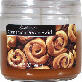 Candlelite Essentials 3-1/2-Ounce Cinnamon Pecan Swirl Jar Candle