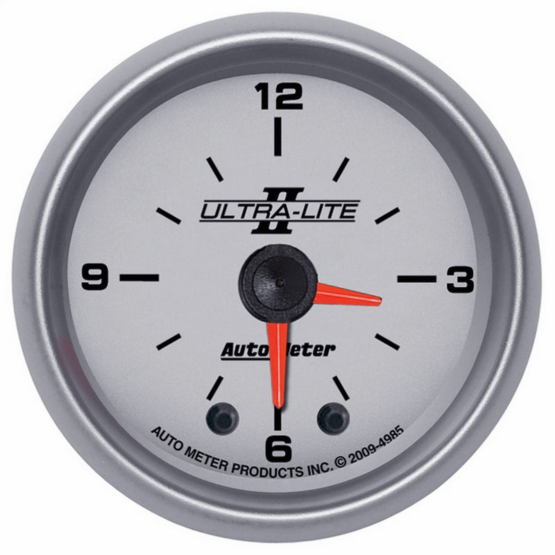 Auto Meter 4985 Ultra-Lite II 2" Analog Illuminated Clock Gauge