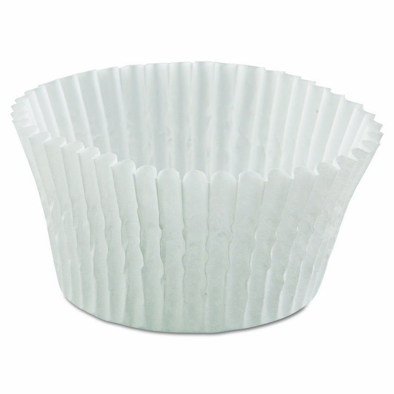 Hoffmaster 610032 Fluted Bake Cups, 4 1/2 dia x 1 1/4h, White, Pack of 500 (Case of 20 Packs)