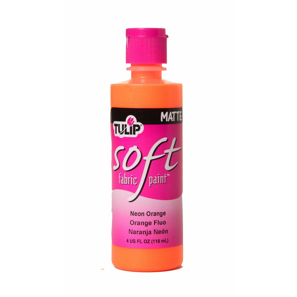 Tulip Soft Fabric Paint 4oz Neon Fiesta Orange