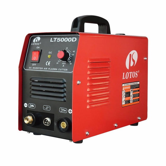 Lotos LT5000D Plasma Cutter 50Amps Dual Voltage Compact Metal Cutter 110/220V AC 1/2" Clean Cut
