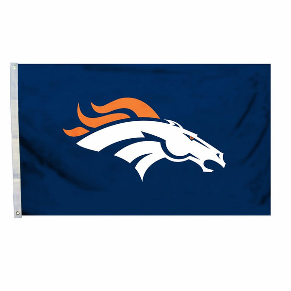 NFL Denver Broncos Logo Flag with Grommets, 3 x 5-Foot