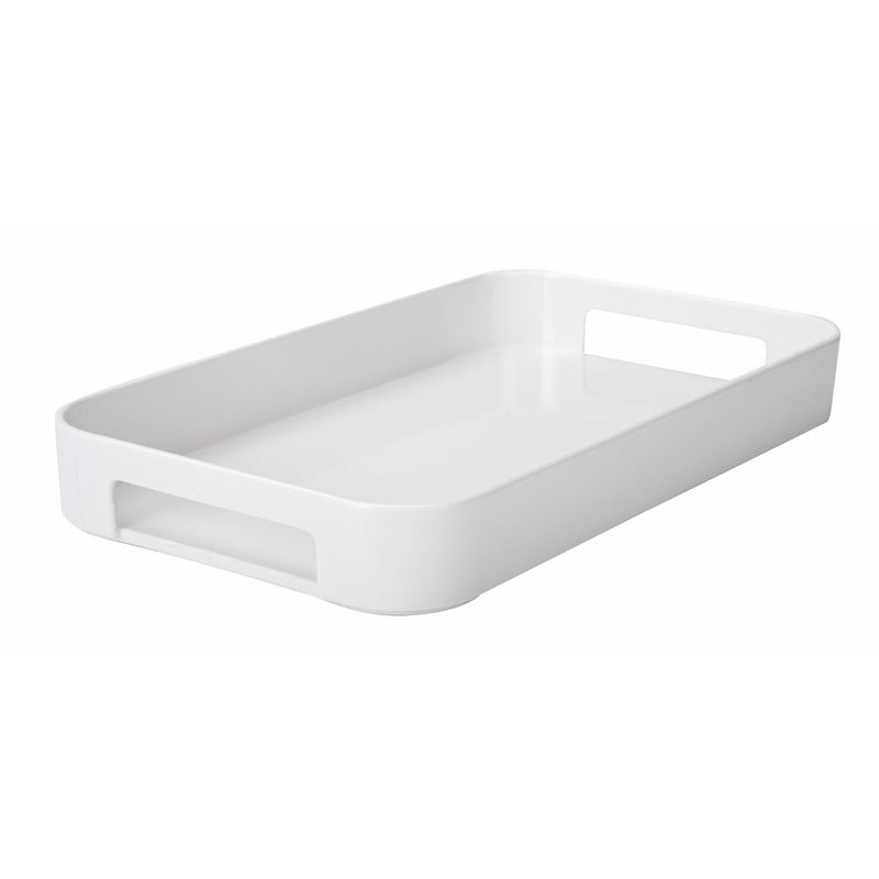 Zak Designs Gallery 13-inch Plastic Serving Tray, Eggshell White
