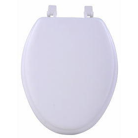 Achim Home Furnishings TOVYELWH04 19-Inch Fantasia Elongated Toilet Seat, Soft White
