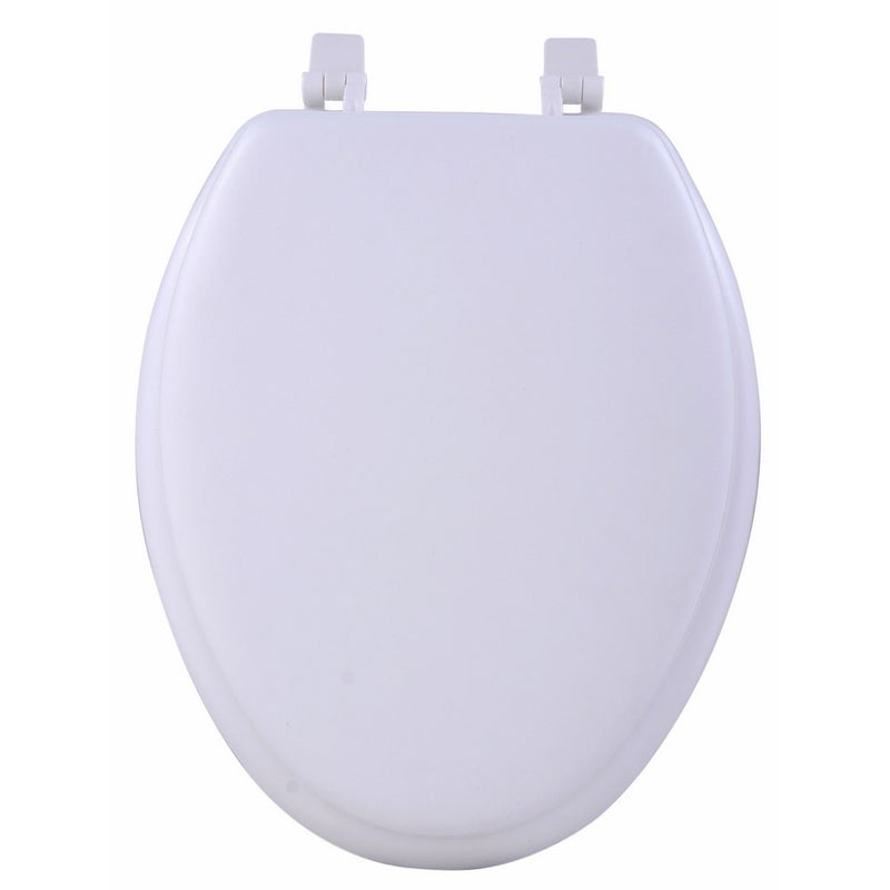 Achim Home Furnishings TOVYELWH04 19-Inch Fantasia Elongated Toilet Seat, Soft White