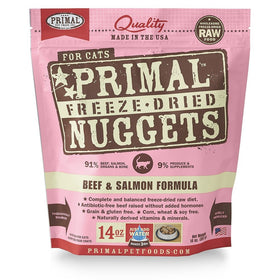 Primal Pet Foods Freeze-Dried Feline Beef and Salmon Formula 14oz