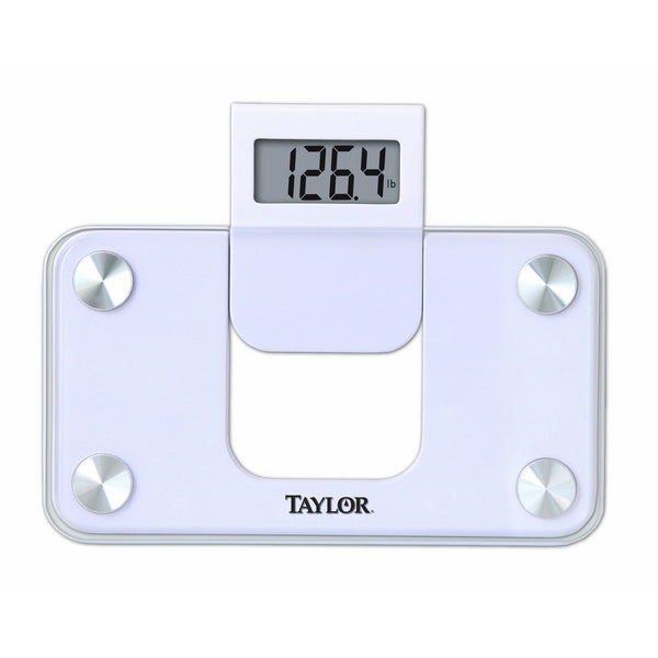 Taylor Precision Products Digital Glass Mini Scale with Expandable Readout, White