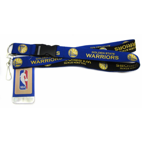 NBA Golden State Warriors Two-Tone Lanyards with Detachable Key Ring and breakaway safety closure