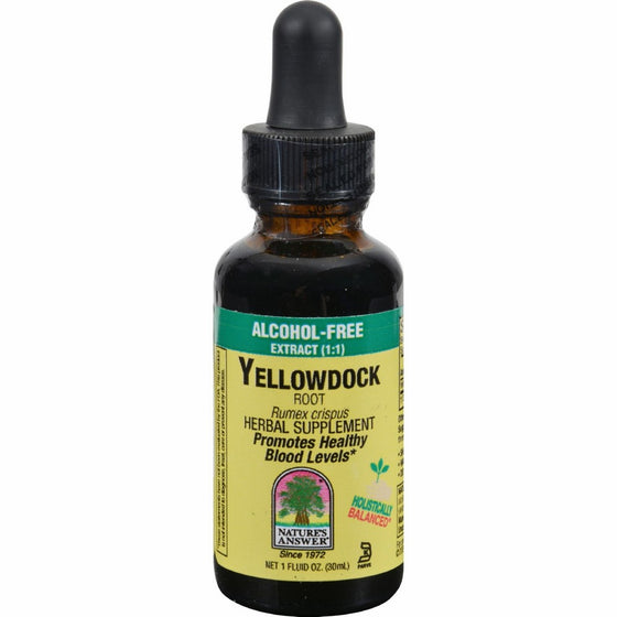 Yellowdock Extract No Alcohol Nature's Answer 1 oz Liquid