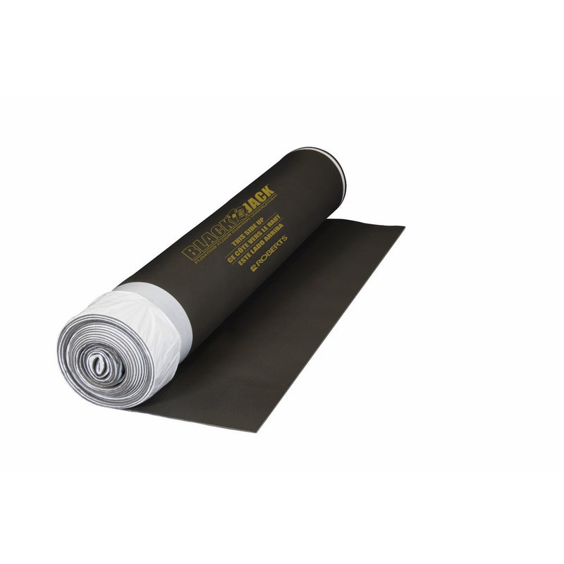 Black Jack 100 sq. ft, 28 ft. x 43 in. x 2.5 mm Roll of 2-in-1 Premium Laminate and Engineered Wood Flooring Underlayment