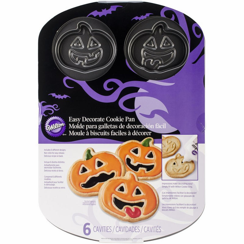 Wilton 2105-1292 Jack-O-Lantern 6-Cavity Cookie Pan