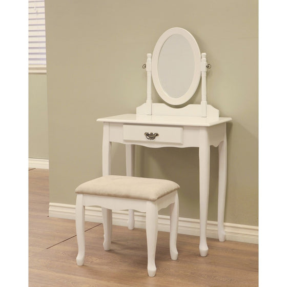 Frenchi Home Furnishing 3-Piece Vanity Set, Ivory