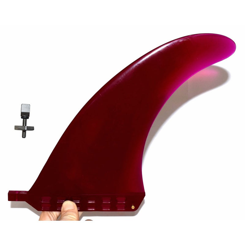 saruSURF US box center fin Safety Flex Soft 8" for longboard/SUP/airSUP - Red