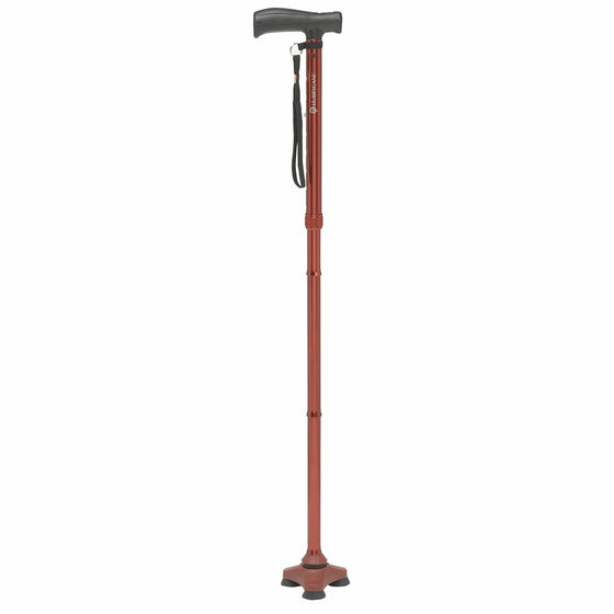 HurryCane Freedom Edition Folding Cane with T Handle, Roadrunner Red