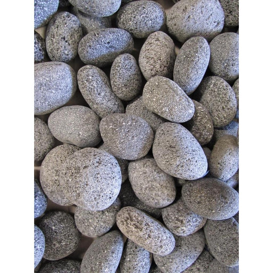 Dragon Glass 1" Lava Pebble, 20 lb, Black