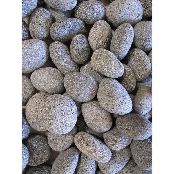 Dragon Glass 1" Lava Pebble, 20 lb, Black