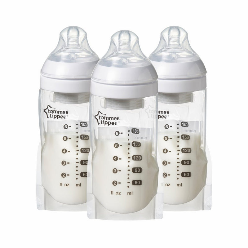 Tommee Tippee Pump and Go Pouch Holder with Slow Flow Nipple, 3 Count