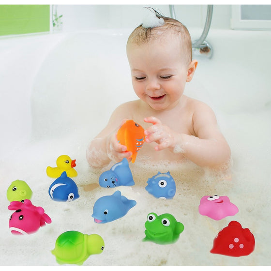Click N' Play Assorted Colorful Bath Squirters (12 Pack)