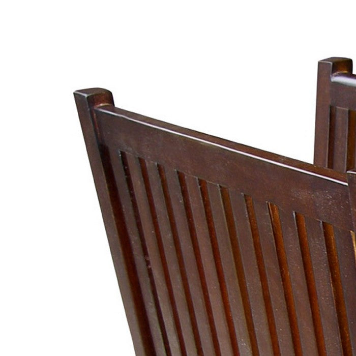 Wooden Magazine Rack with Mission Inspired Design, Cherry Brown