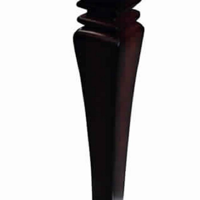 Hexagonal Top Wooden End Table with Pedestal Base, Cherry Brown