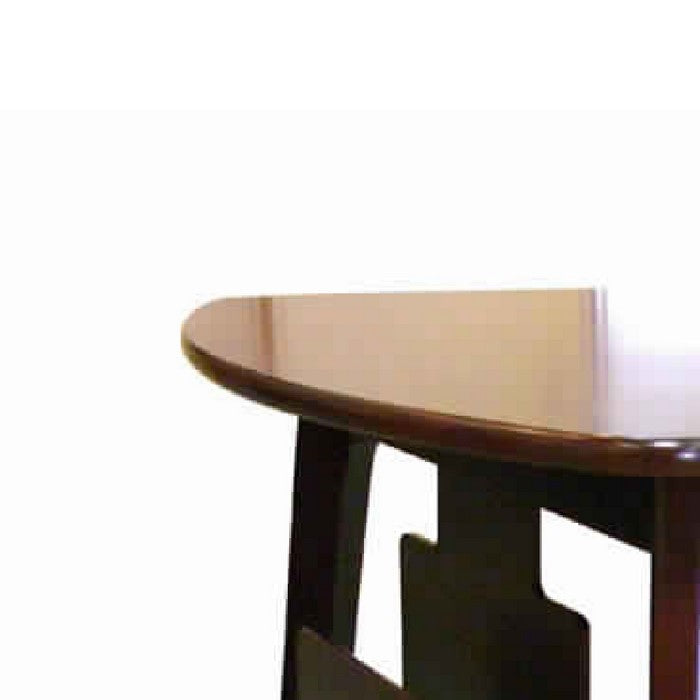 Wooden Accent Table with Tripod Base and Magazine Holder, Cherry Brown