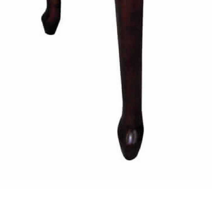 Square Wooden Chess Print Top Table with Cabriole Legs, Cherry Brown
