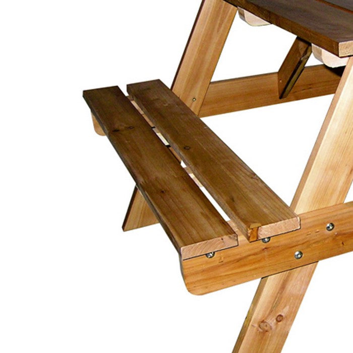 Farmhouse Style Kids Indoor Outdoor Picnic Table, Brown