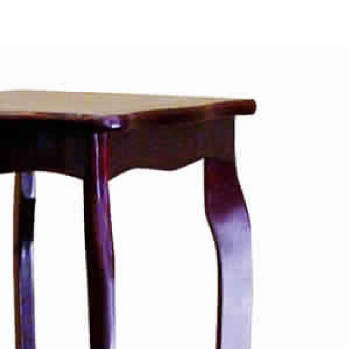 Wooden Phone Table with Cabriole Legs Support, Cherry Brown