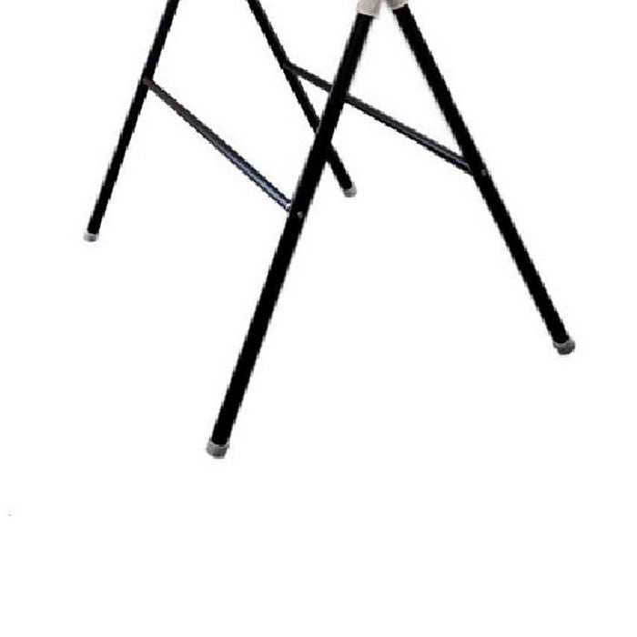 Plastic and Metal Frame Folding Laundry Rack, Black and White