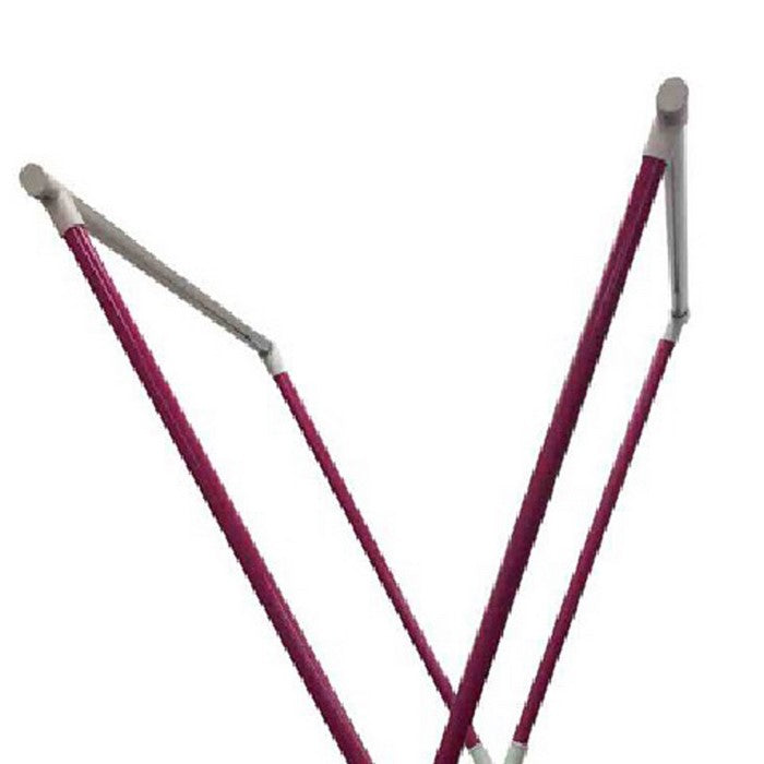 Plastic and Metal Frame Folding Laundry Rack, Pink and White