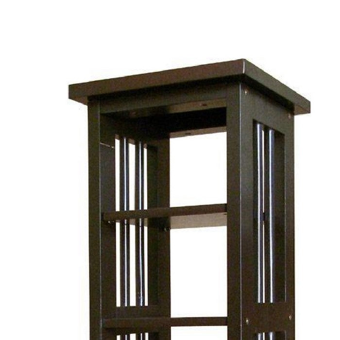 Wooden Media Storage Tower with 5 Open Shelves, Espresso Brown
