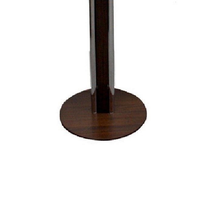 Wood and Metal Frame Valet with Stable Base, Espresso Brown and Chrome