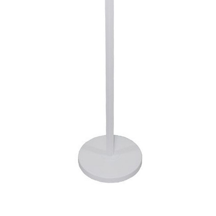 Freestanding Skyline Design Wooden Frame Coat Rack, White and Brown