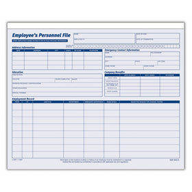 Adams Employees Personnel File Folder, Heavy Card Stock, 11-3/4 x 9-1/2 Inches, Pack of 20 Folders (9287ABF)
