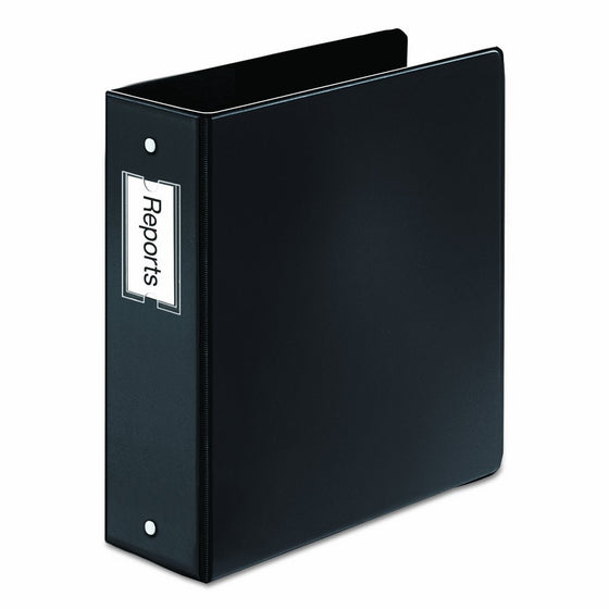 Cardinal Premier Easy Open Locking Round Ring Binder, 3-Inch, Black with Label Holder (18842)