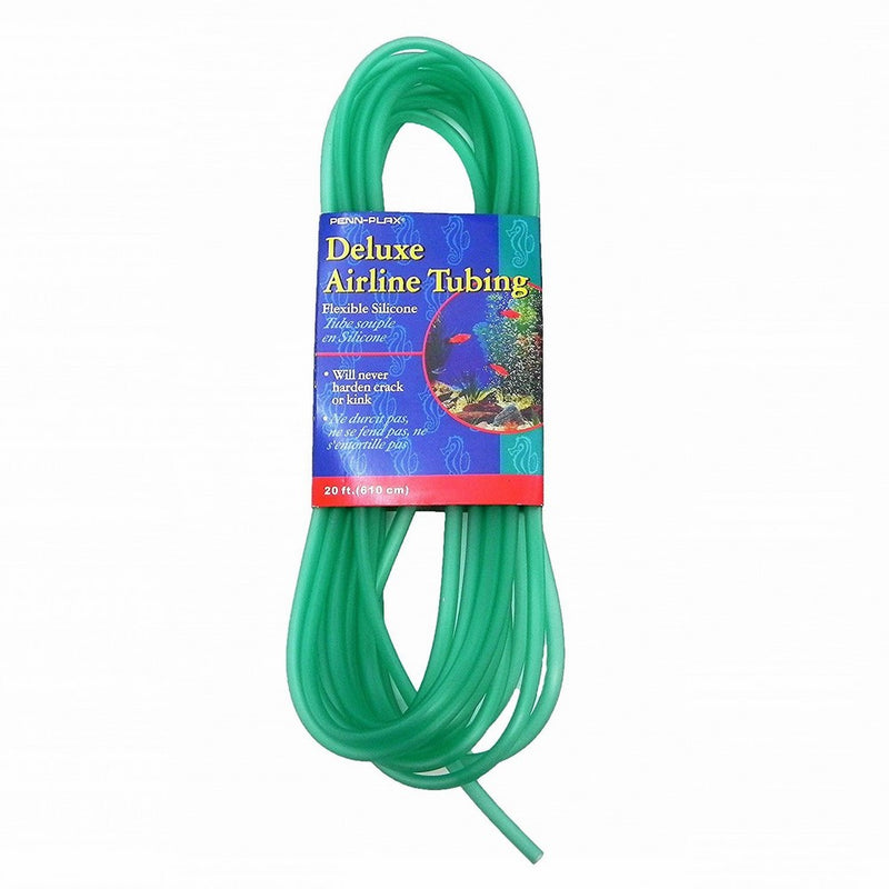 Penn Plax Deluxe Silicone Flexible Airline Tubing for Aquariums, 3/16-Inch, 20 Feet