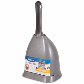 Booda Scoop'N Hide Litter Scoop, Brushed Nickel