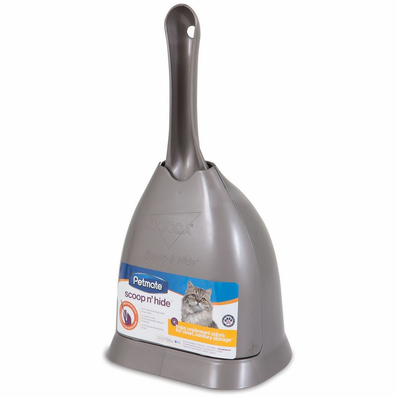 Booda Scoop'N Hide Litter Scoop, Brushed Nickel